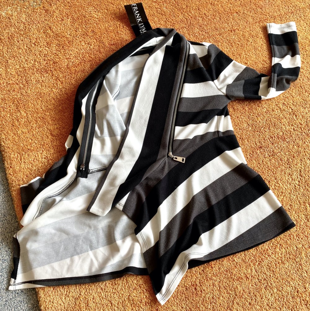 NEU Damen Jacke Jersey Strickjacke mit Schal-Kragen Gr.36 von Frank Lyman P.87€ 