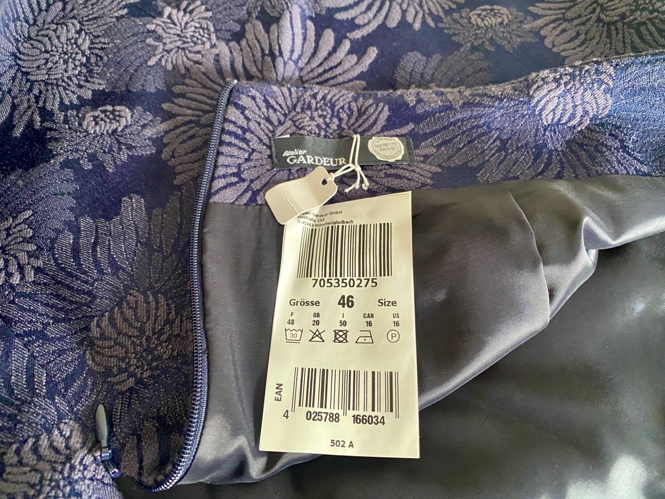 NEU Damen Rock Eleganter Jacquard-Rock Gr.46 in Blau von Atelier Gardeur