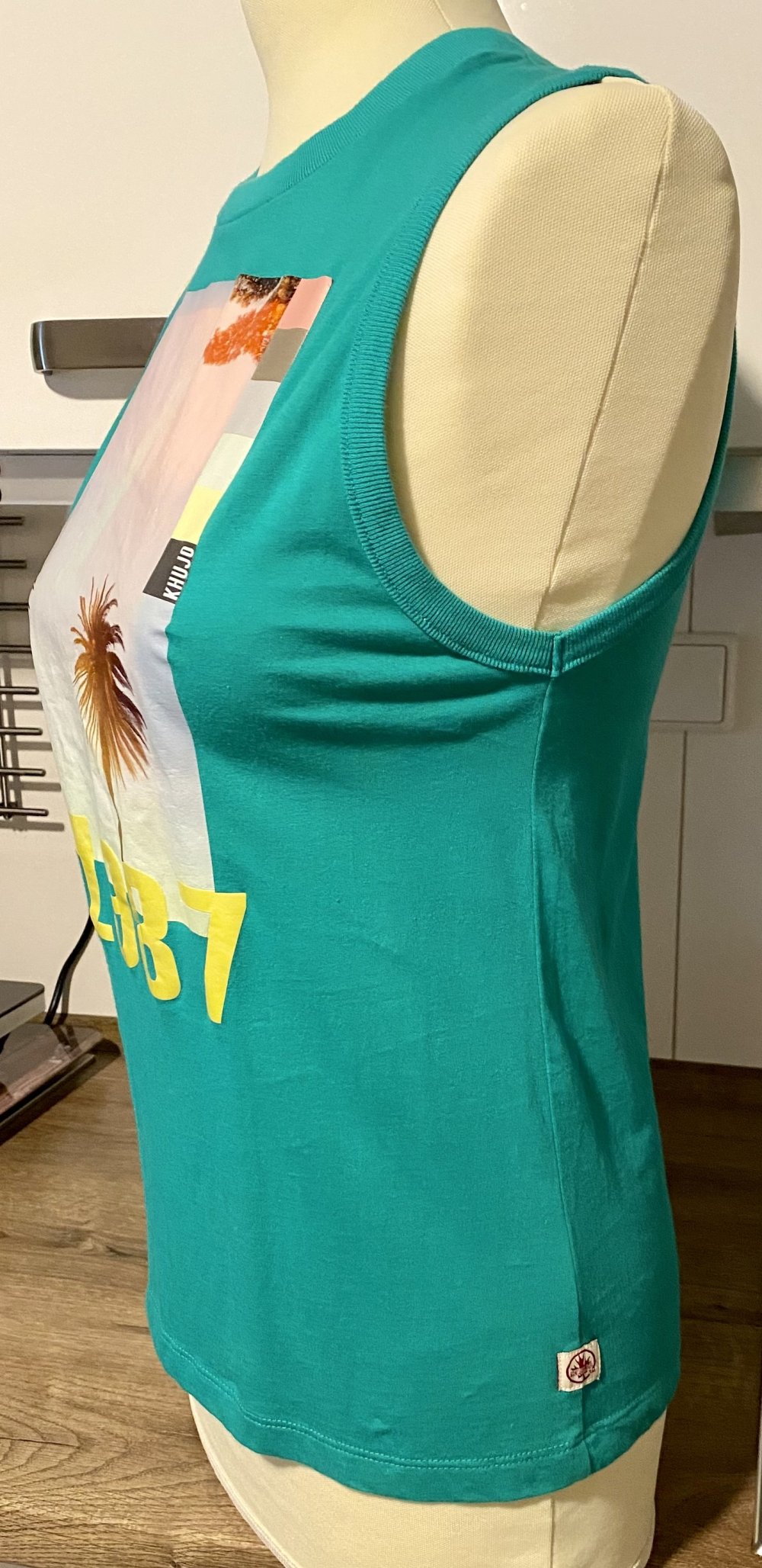 NEU Damen Shirt Top Sommer Shirt mit Print Gr.S Grün von Khujo 
