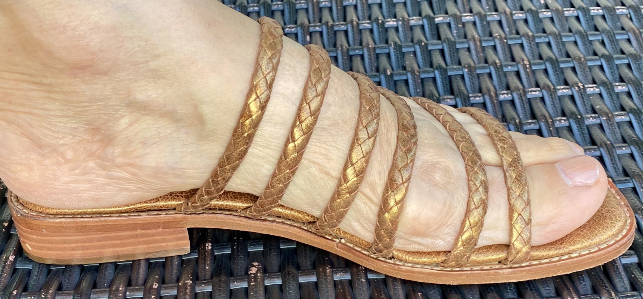 Damen Schuhe Sandalen Fiordiluna, Gr.38,5 Echtleder Made in Italy 