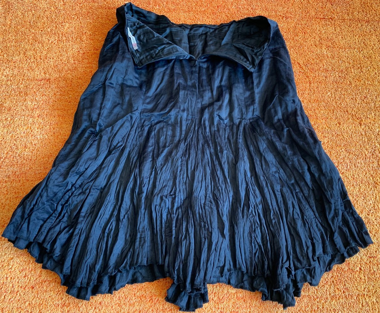 Damen Rock Crash Zipfel-Design Gr.38 in Schwarz von Aldo Martins 