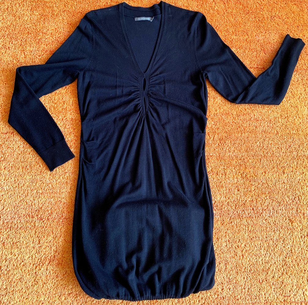 Damen Kleid Tunika Strick kuschelig & elegant Gr.S in Schwarz von Tramontana NW 
