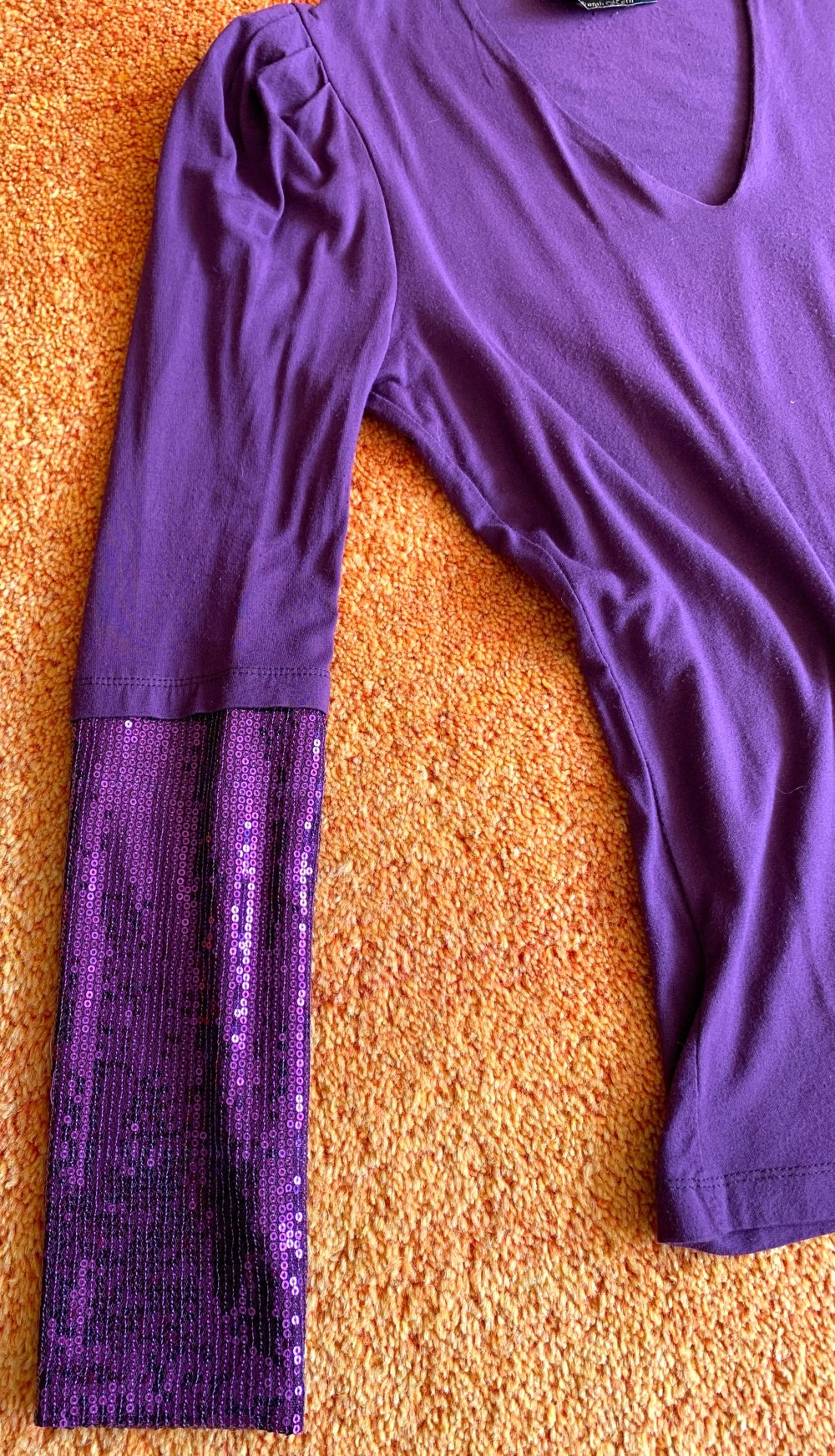 Damen Pullover Pailletten Shirt Gr.38 in Lila von Sarah Kern NW 