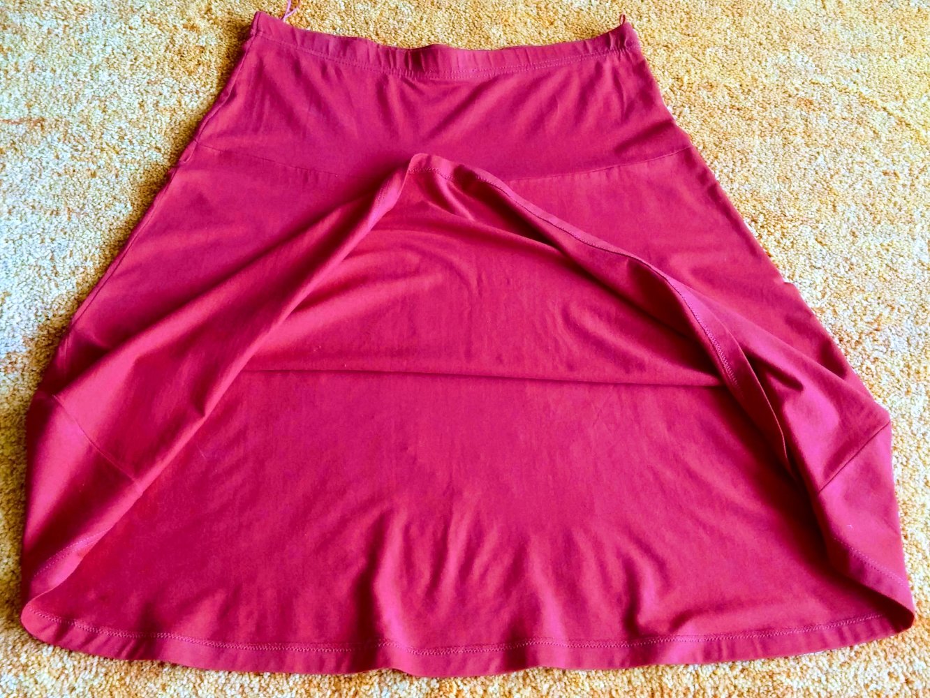 Damen Rock Jersey A-Linie Gr.S Rot  von Sure NW 