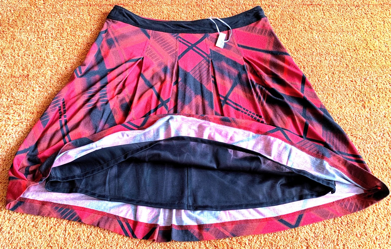 NEU Damen Rock Jersey Gr.38 Rot-Schwarz kariert von Kapalua 
