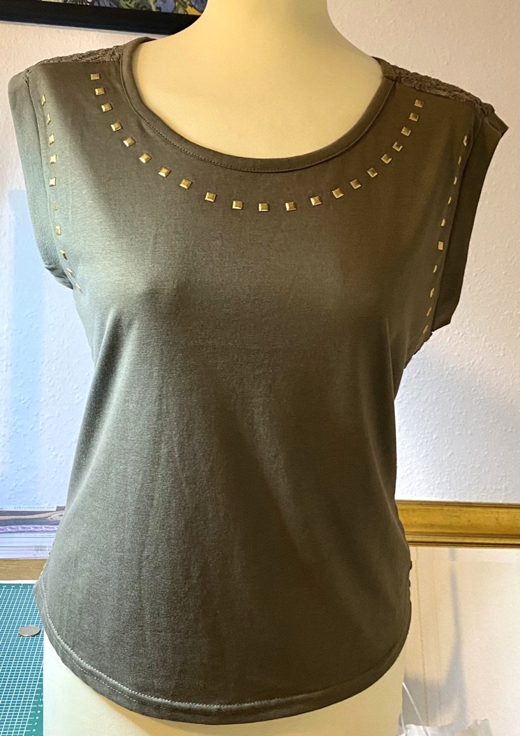 Damen Shirt Sommer Spitze Bluse Gr.S in Oliv von Alcott NW