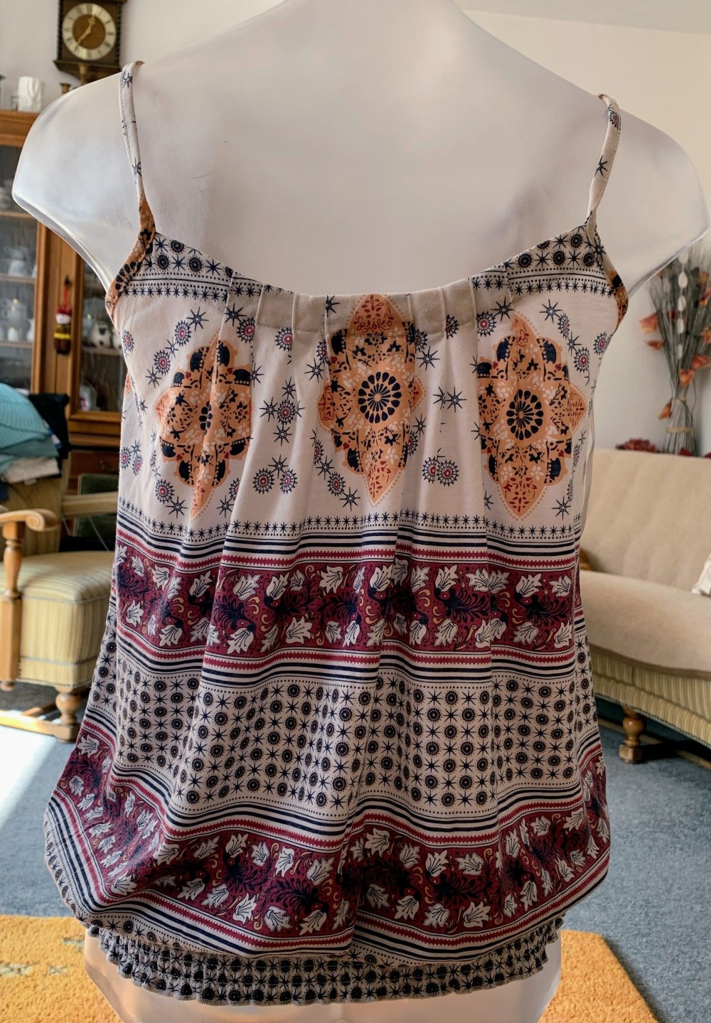 Damen Shirt Sommer Träger Print Gr.38 in Bunt von Blind Date