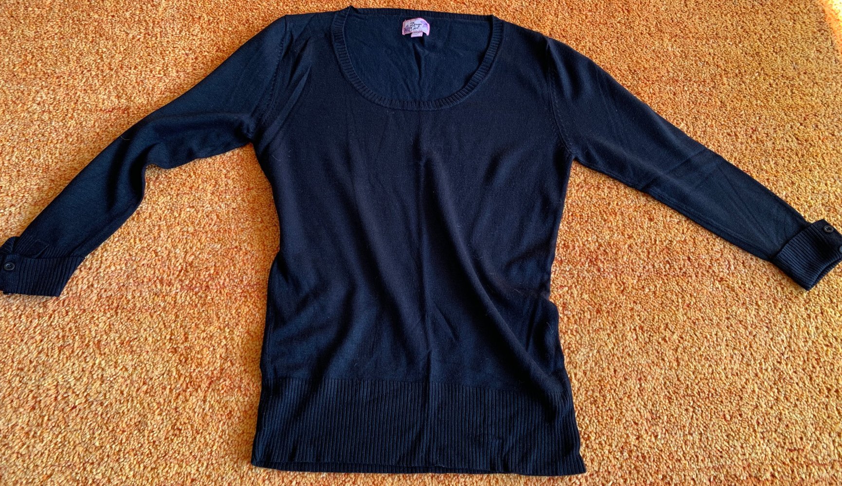 Damen Pullover Shirt Feinstrick Gr.S in Schwarz von Dream Girl NW 