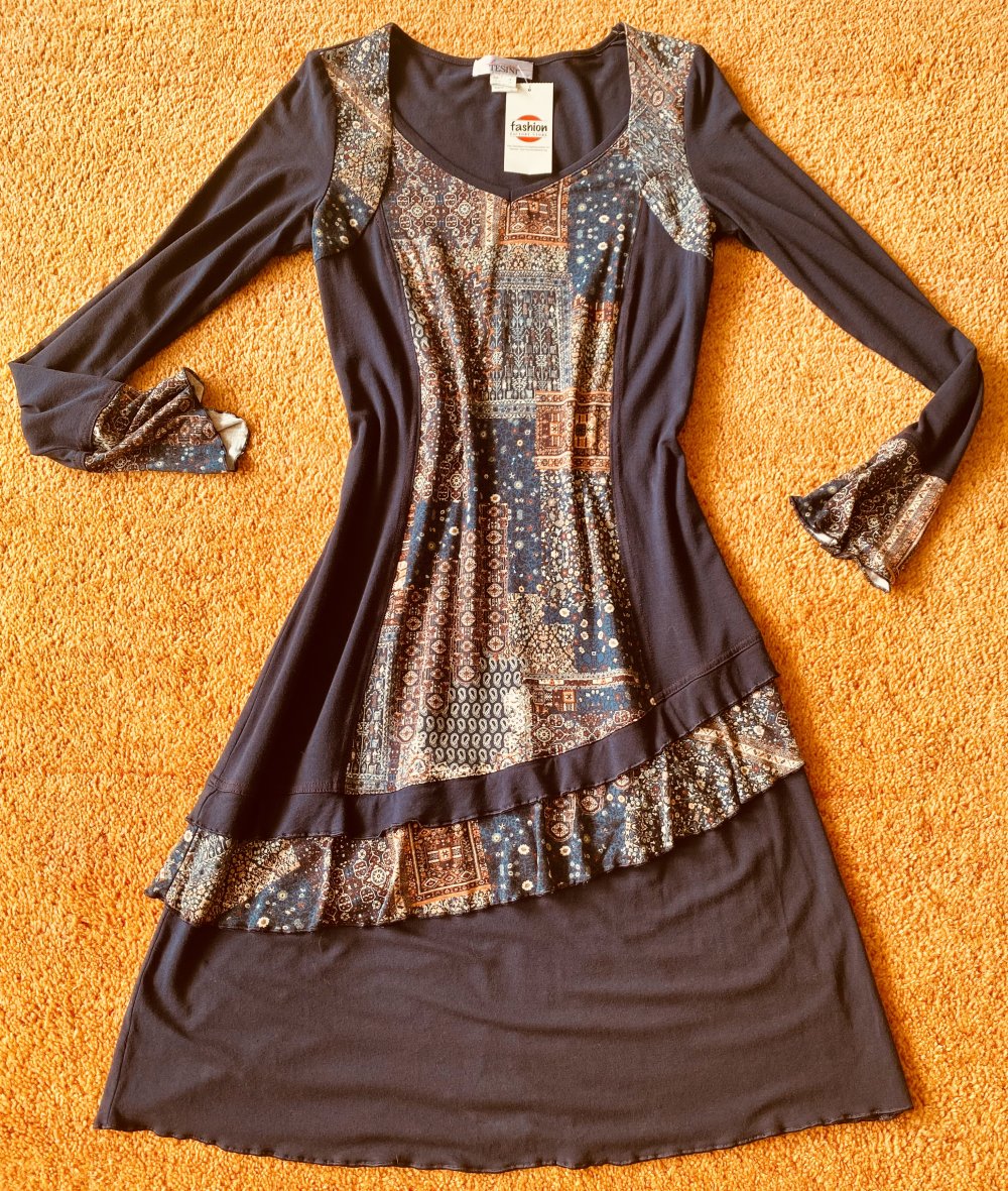NEU Damen Kleid Jersey Lagenlook Gr.38 von Linea Tesini P.79,95€