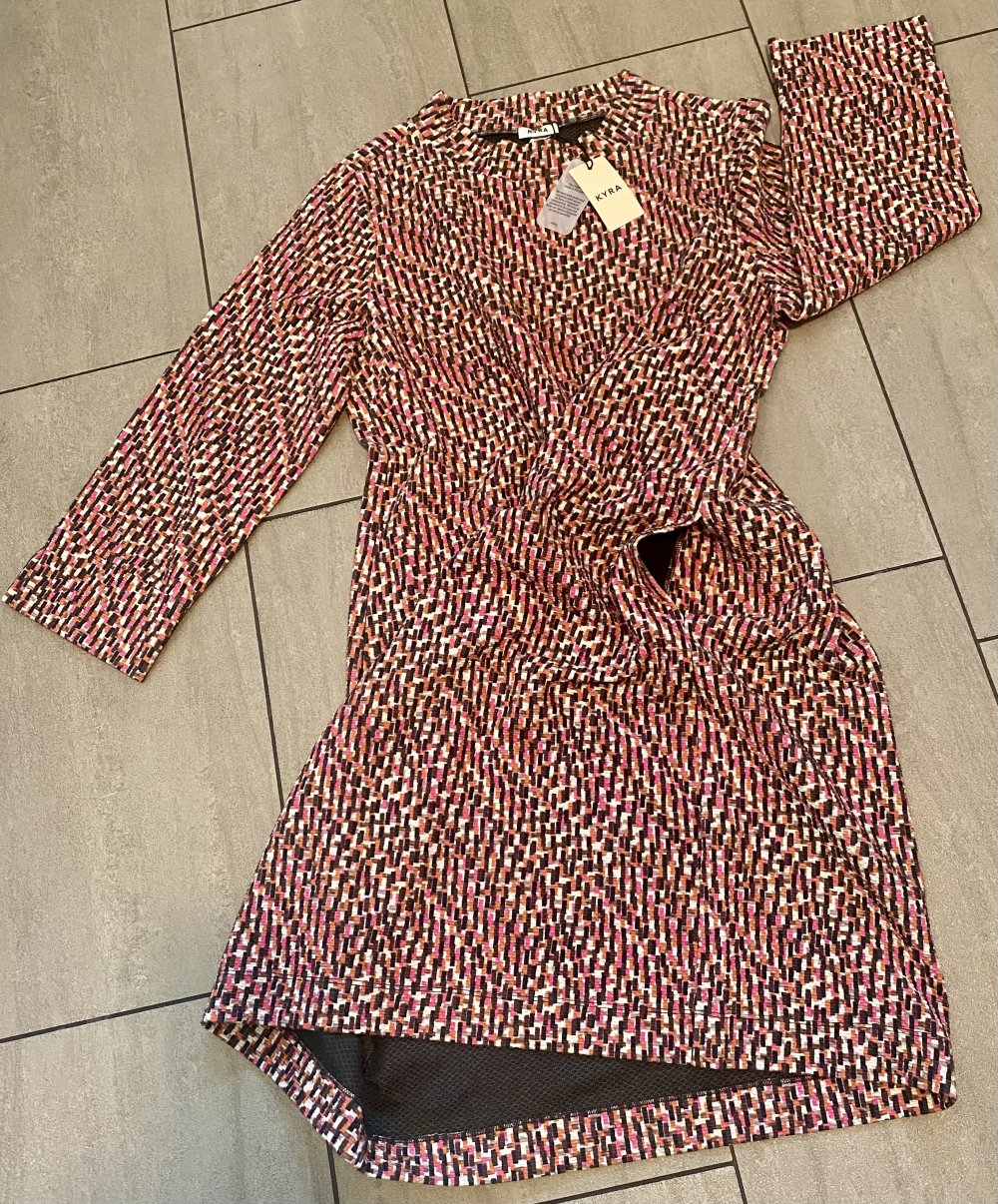 NEU Damen Kleid Jersey gemustert Gr.46 in Multicolor von KYRA „Indra“ P.139,99€ 