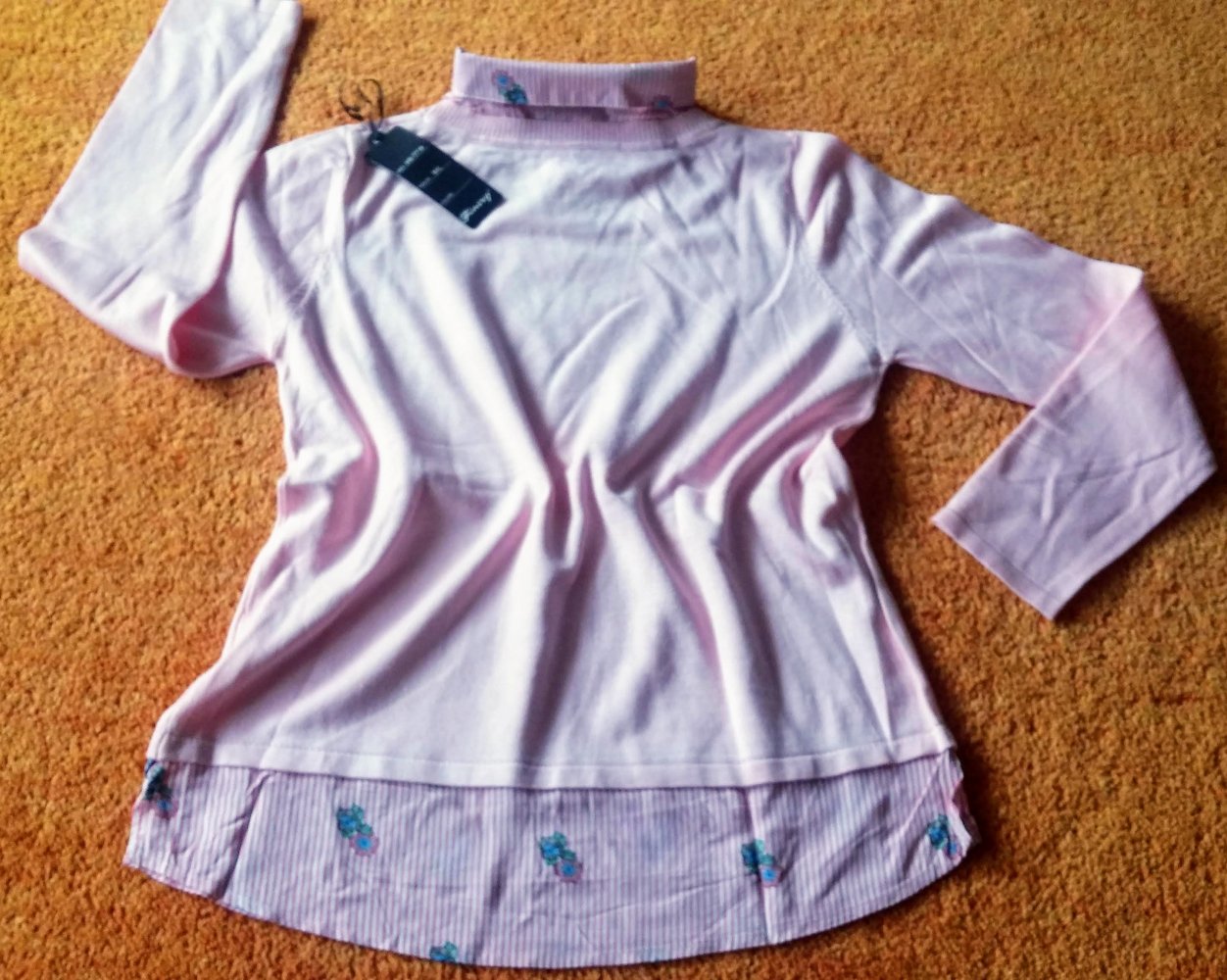 NEU Damen Pullover mit Bluseneinsatz Gr.S/M von Finery 2 in 1 Lagenlook