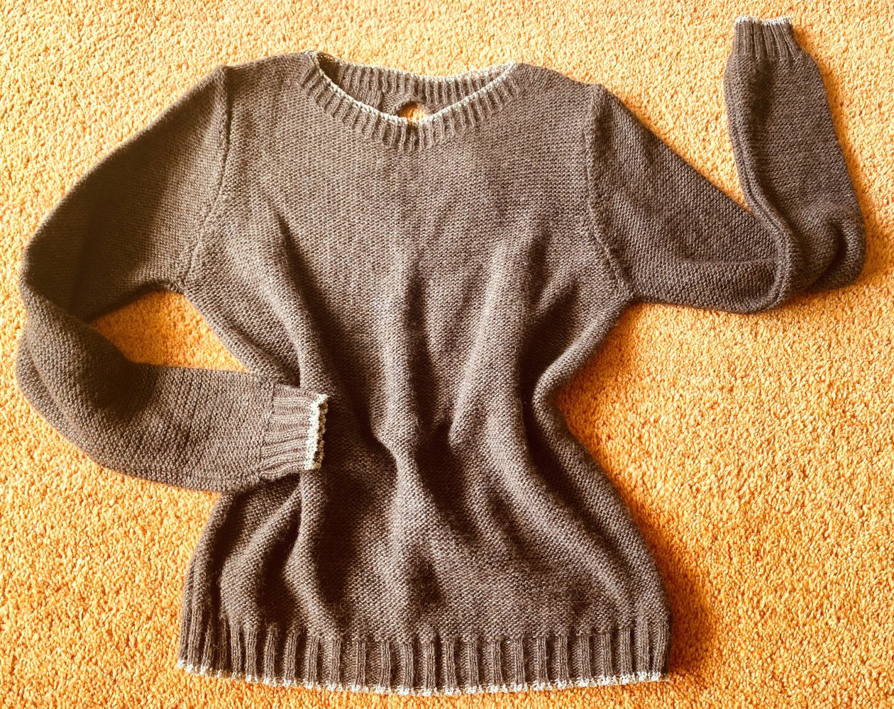 NEU Damen Pullover Wolle Strick Gr.38 Braun/Gold Edler Glitzer-Look