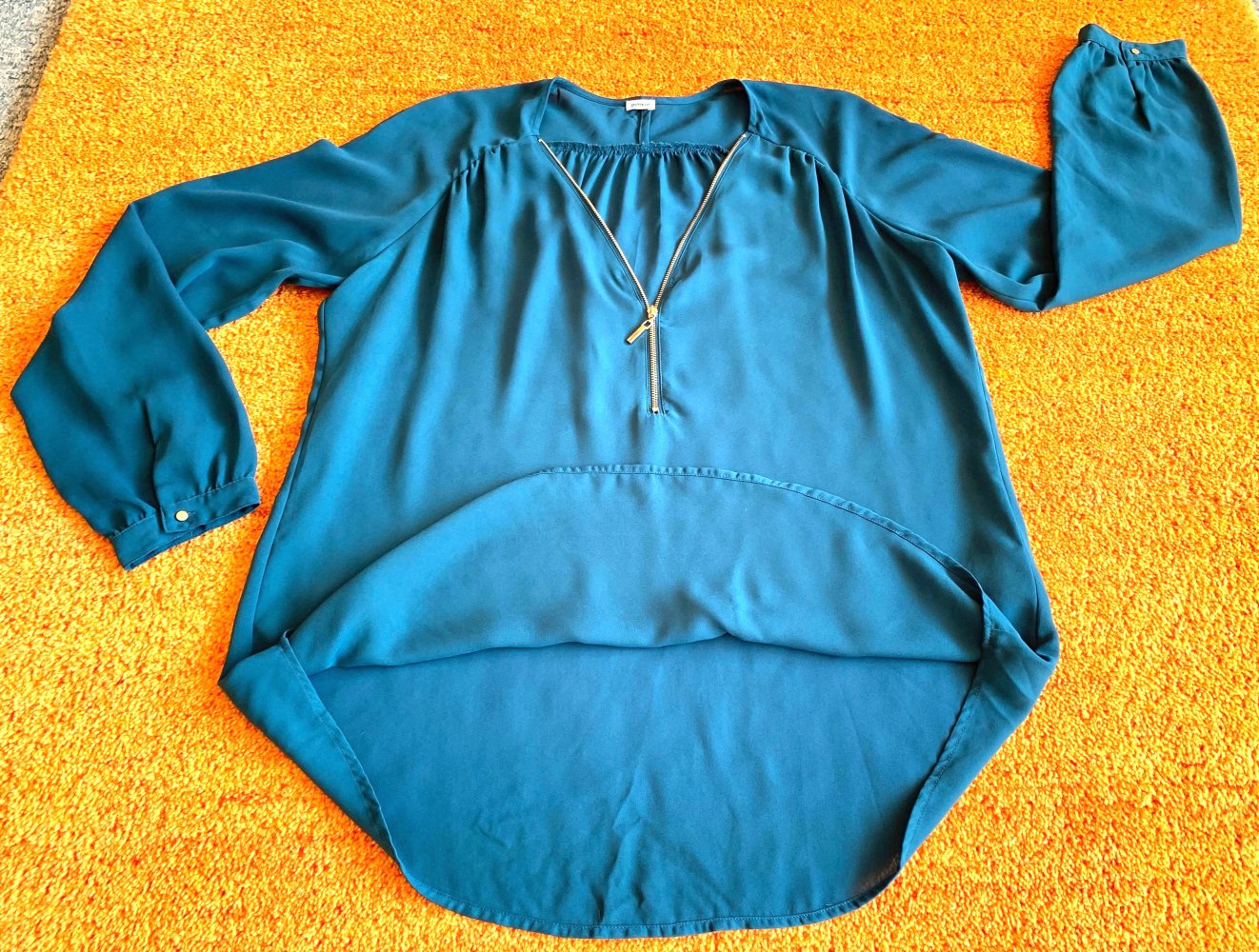 Damen Bluse mit Raffungen Gr.XL in Blau von Pimkie 