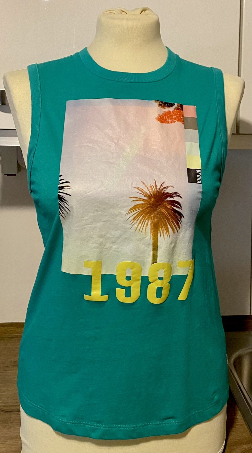 NEU Damen Shirt Top Sommer Shirt mit Print Gr.S Grün von Khujo 