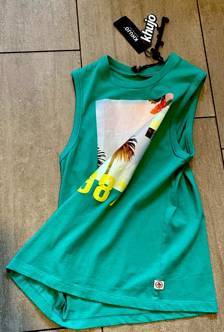 NEU Damen Shirt Top Sommer Shirt mit Print Gr.S Grün von Khujo 