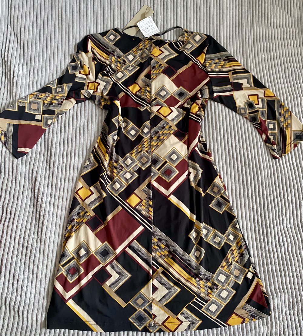 NEU Damen Stretch Kleid festlich Gr.M in Schwarz/Bunt von Gina P.69,95 € 