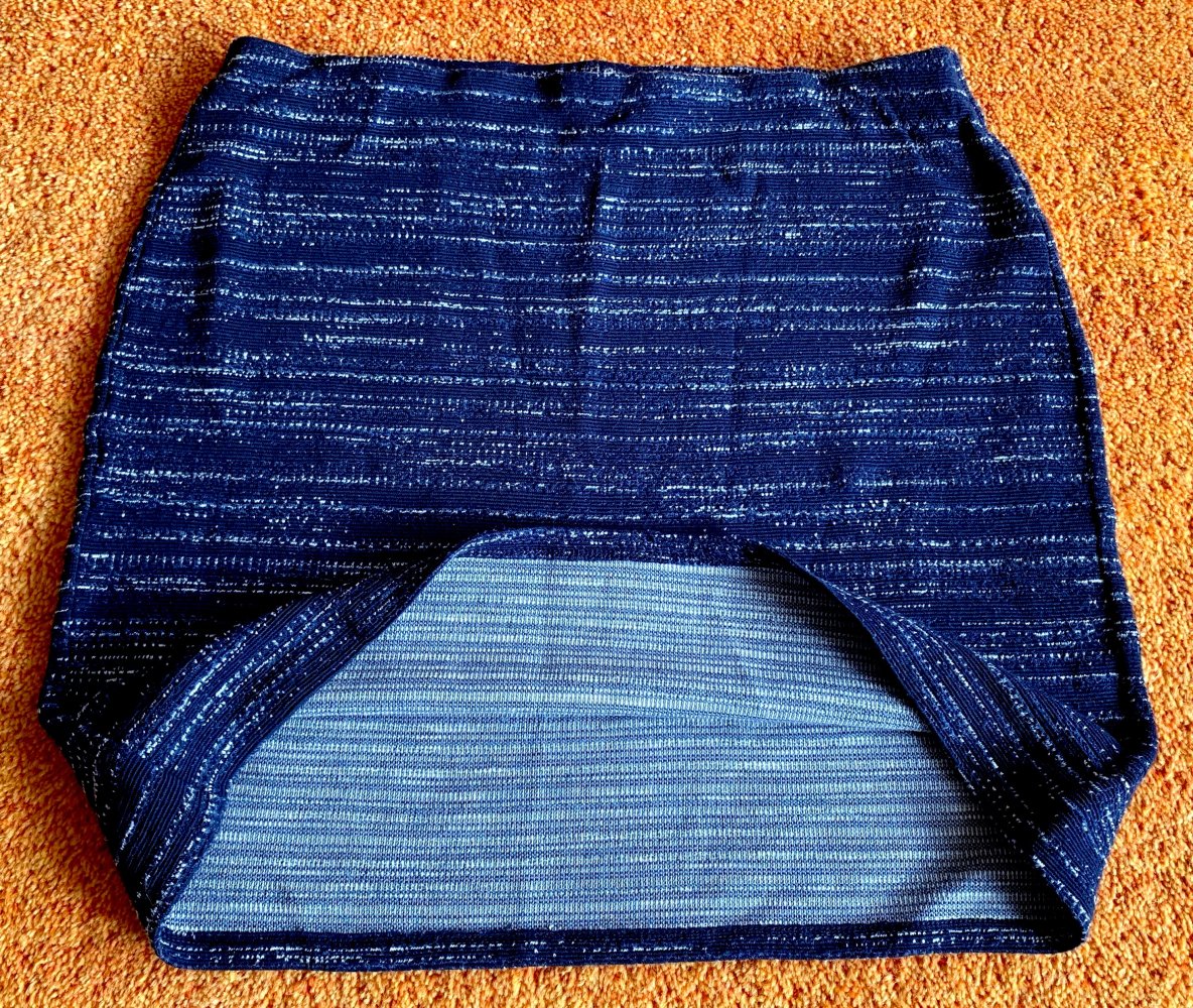 Damen Rock Mini-Strickrock Gr.M in Blau von Promod  