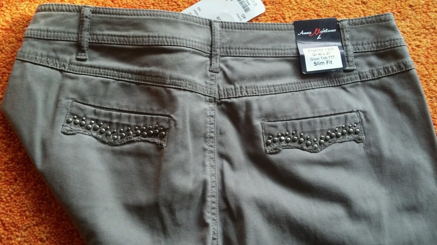 Damen Hose Designer Jeans Stretch Gr.40/L/27 von ANNA MONTANA P.69,95€