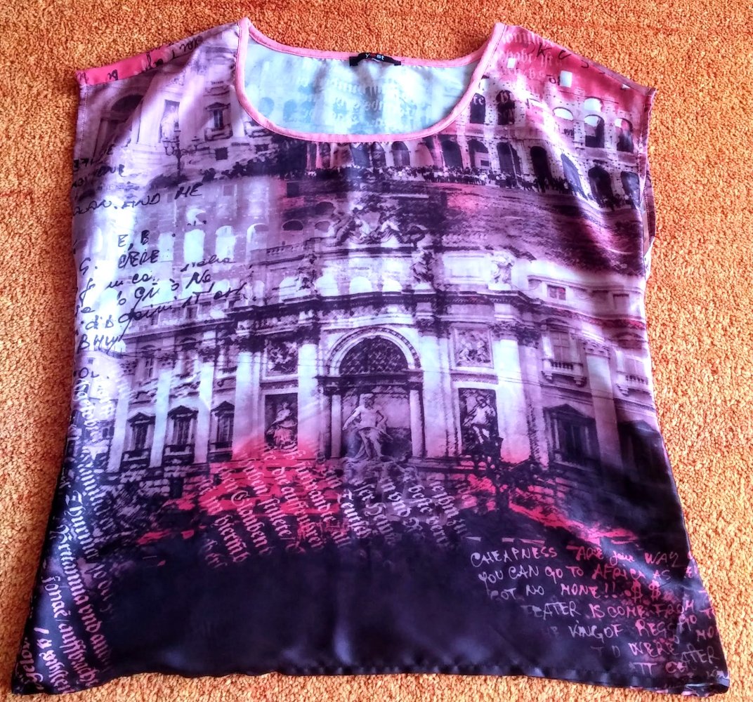 Damen Shirt Sommer Bluse mit Print Gr.M Rosa/Bunt Yest NW ???? 