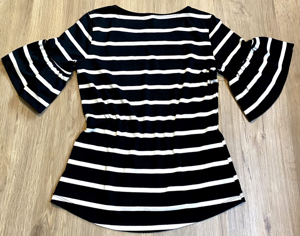 Damen Shirt Pullover gestreift Gr.S Schwarz/Weiß Laura Torelli 