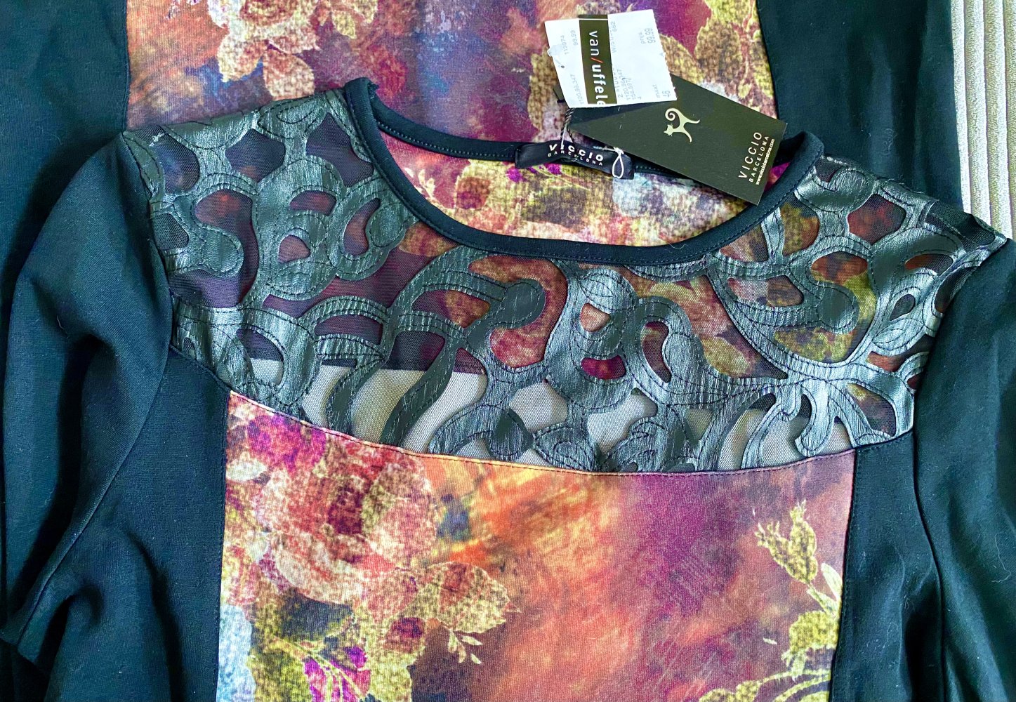 NEU Damen Kleid Spitze Etui festlich Gr.40 in Schwarz von Viccio P.99,99€