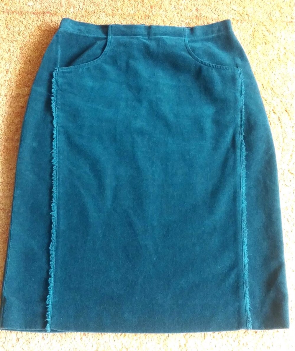 Damen Rock in Veloursoptik elegant klassisch edel Gr.36 in Braun 