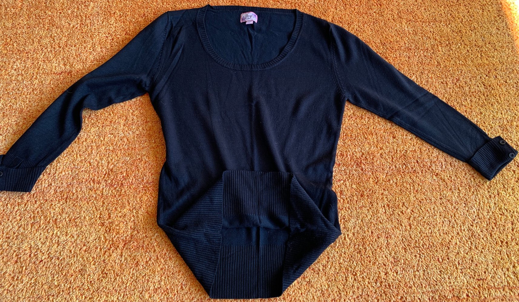 Damen Pullover Shirt Feinstrick Gr.S in Schwarz von Dream Girl NW 