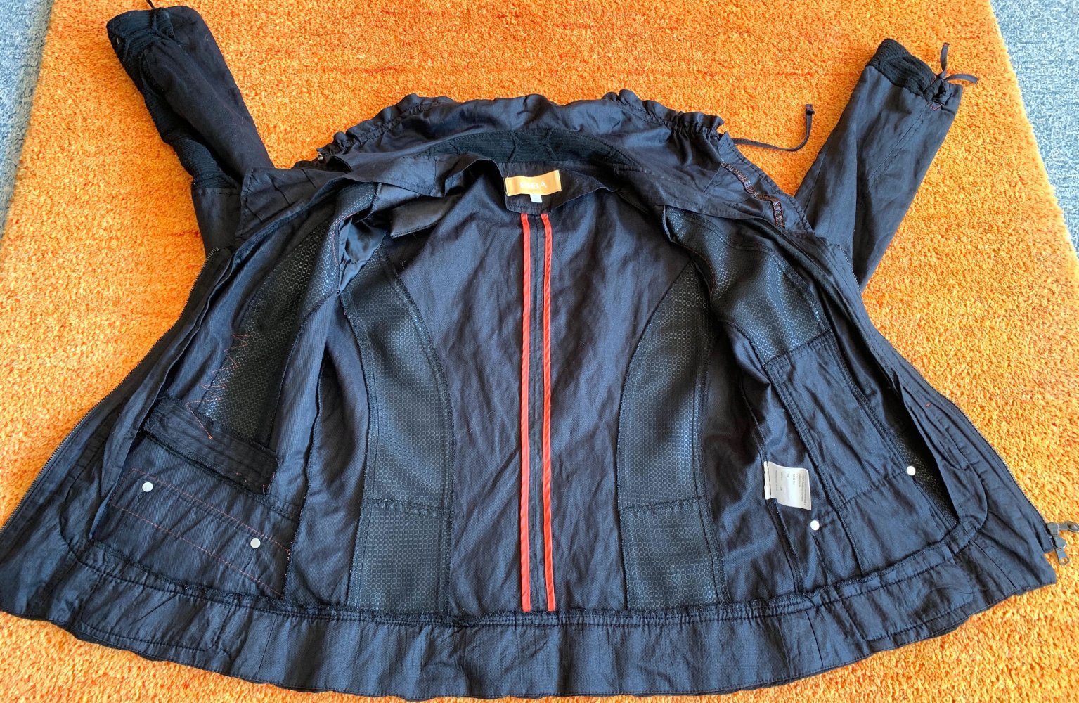 Damen Jacke Blazer Lagenlook Gr.42 in Schwarz/Rot von Biba