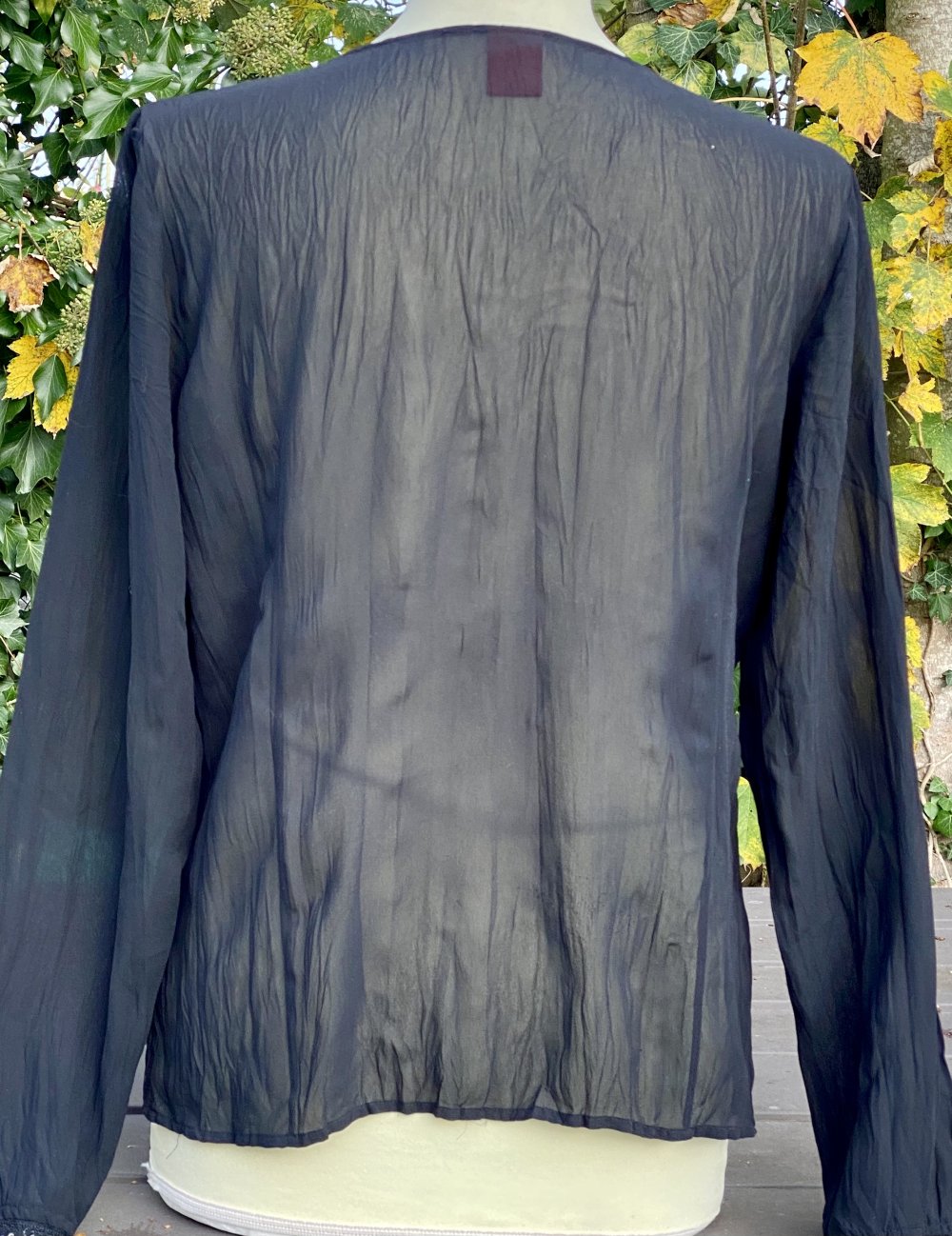 Damen Bluse mit Glitzer/Spitze Gr.38 in Schwarz von s.Oliver 