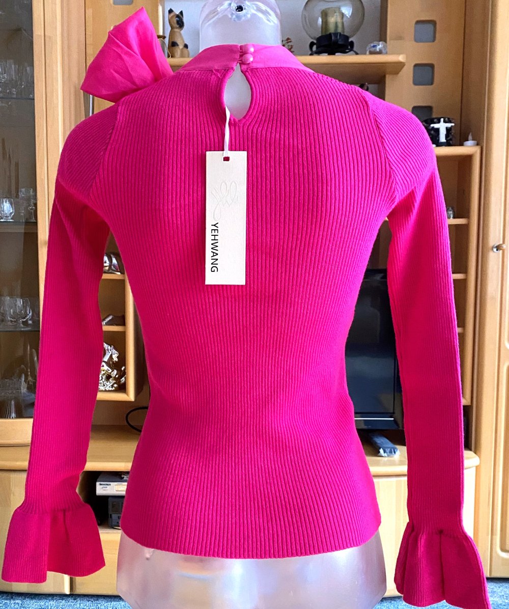 NEU Damen Feinstrick Pullover Gr.XS Pink von Yehwang 