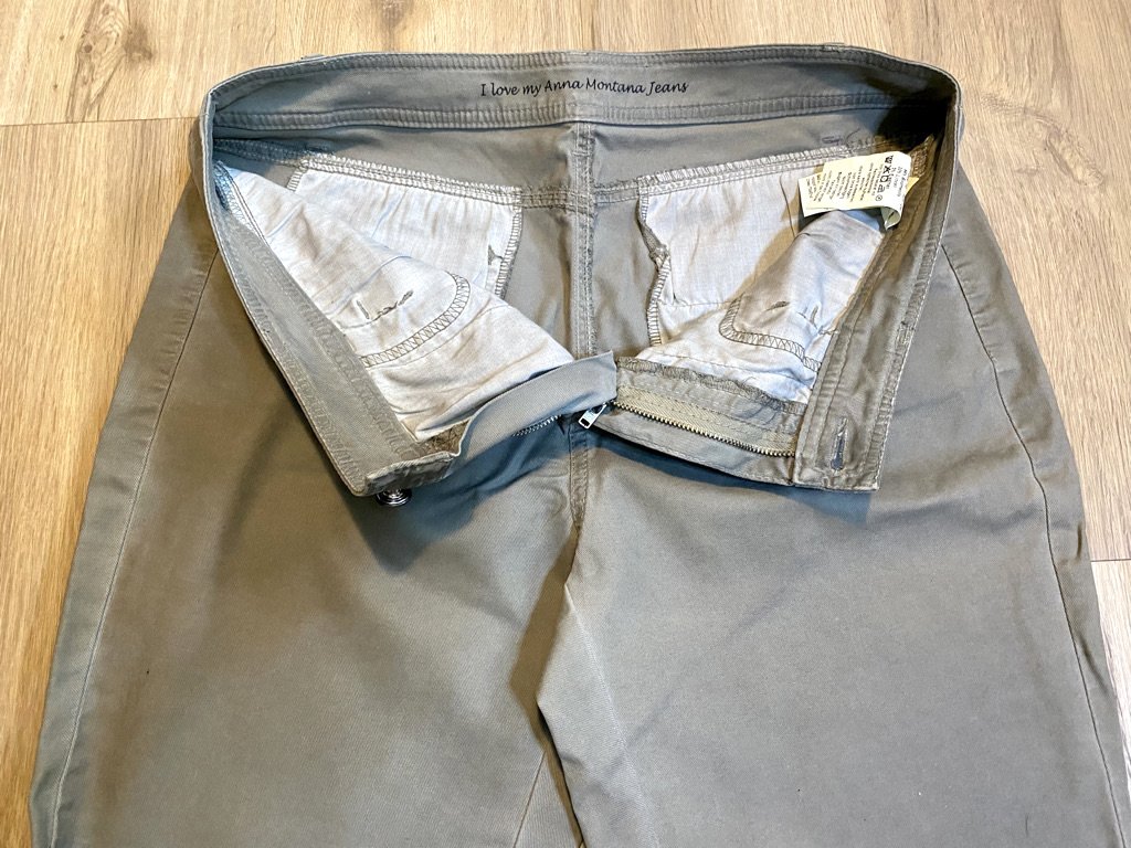 Damen Jeans Stretch 7/8 Hose Gr.40 in Olivgrün von Anna Montana NW