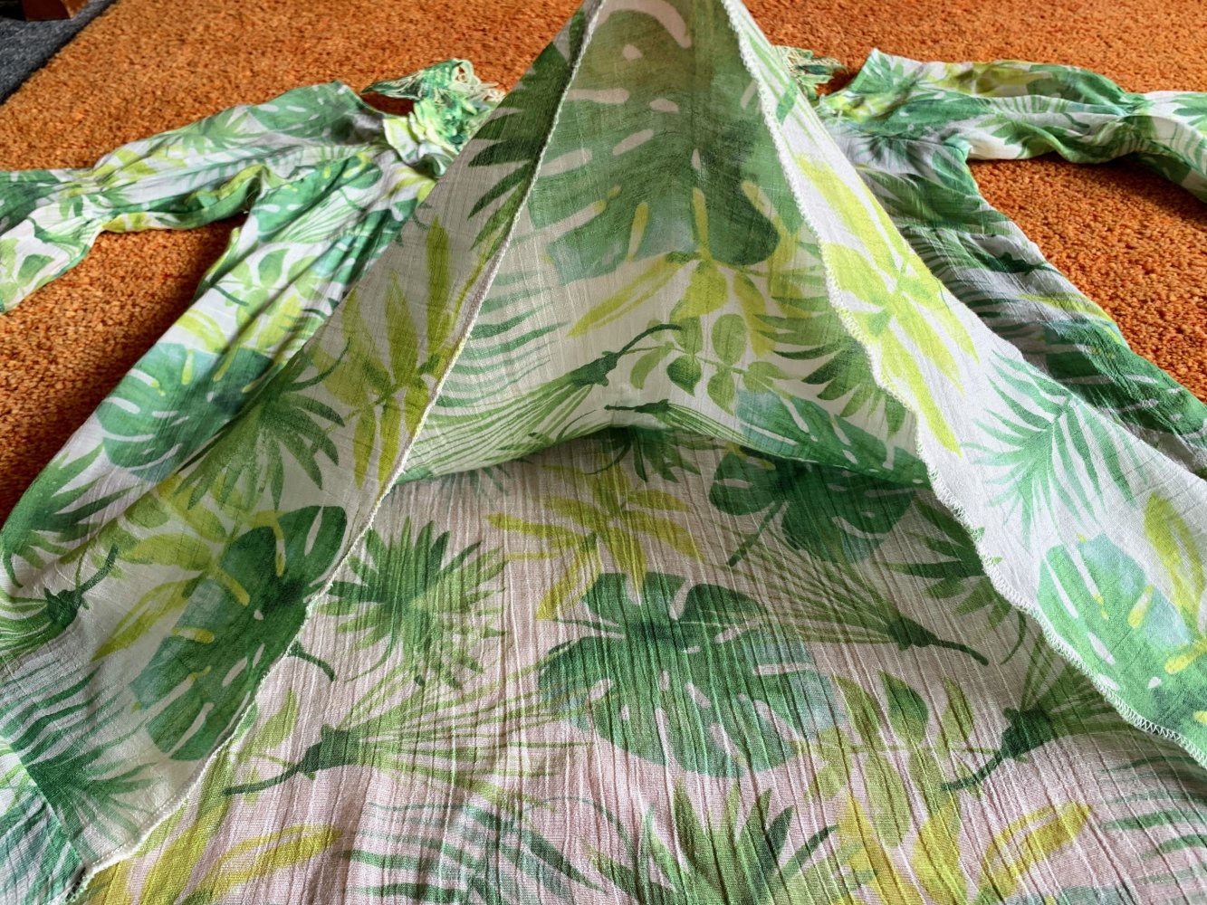 Damen Kleid Sommer Spitzen Tunika Gr.M Bunt gemustert Laura Torelli 