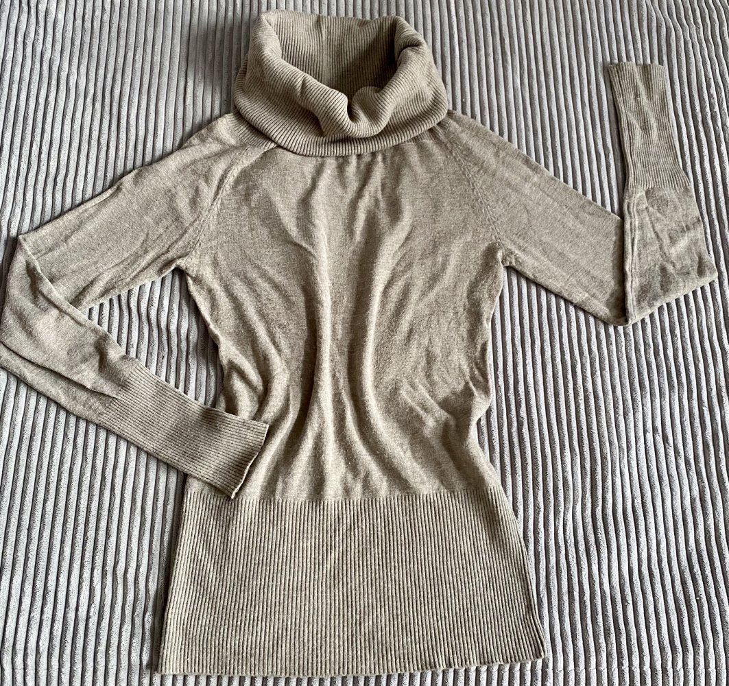 Damen Pullover Rollkragen Feinstrick Gr.S in Beige von Everis 