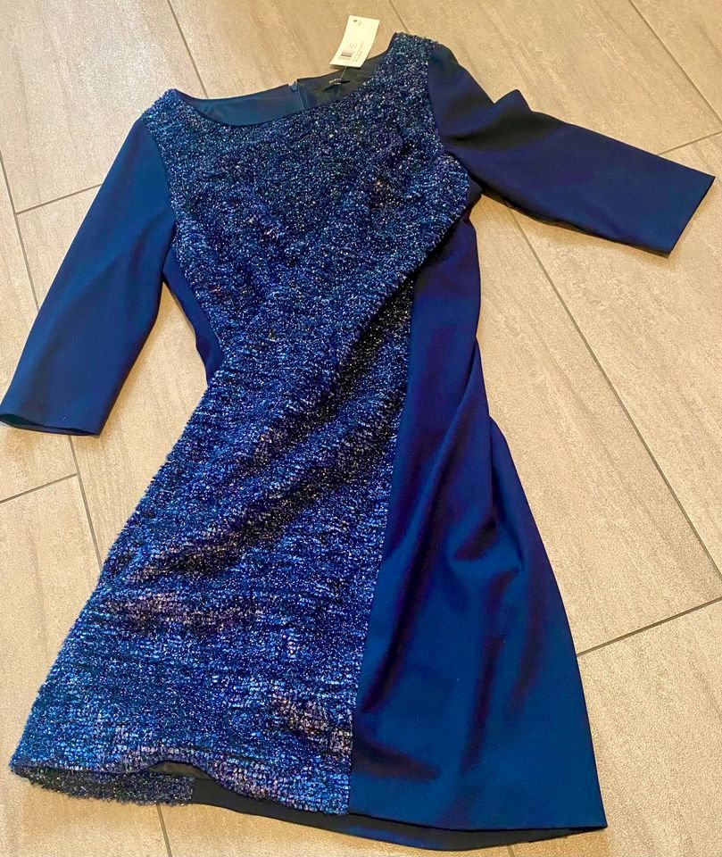 NEU Damen Kleid Abendkleid mit Glitzer Gr.46 Marineblau/Silber von RIANI P.299€