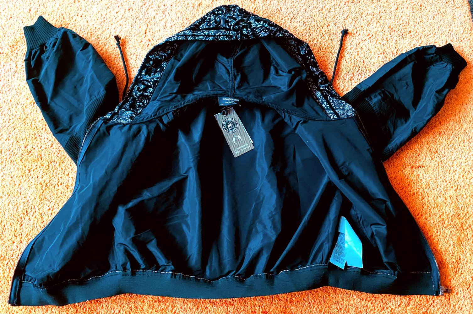 NEU Damen Jacke Blouson Bomberjacke mit Kapuze Gr.M in Schwarz von Lisa Campione 