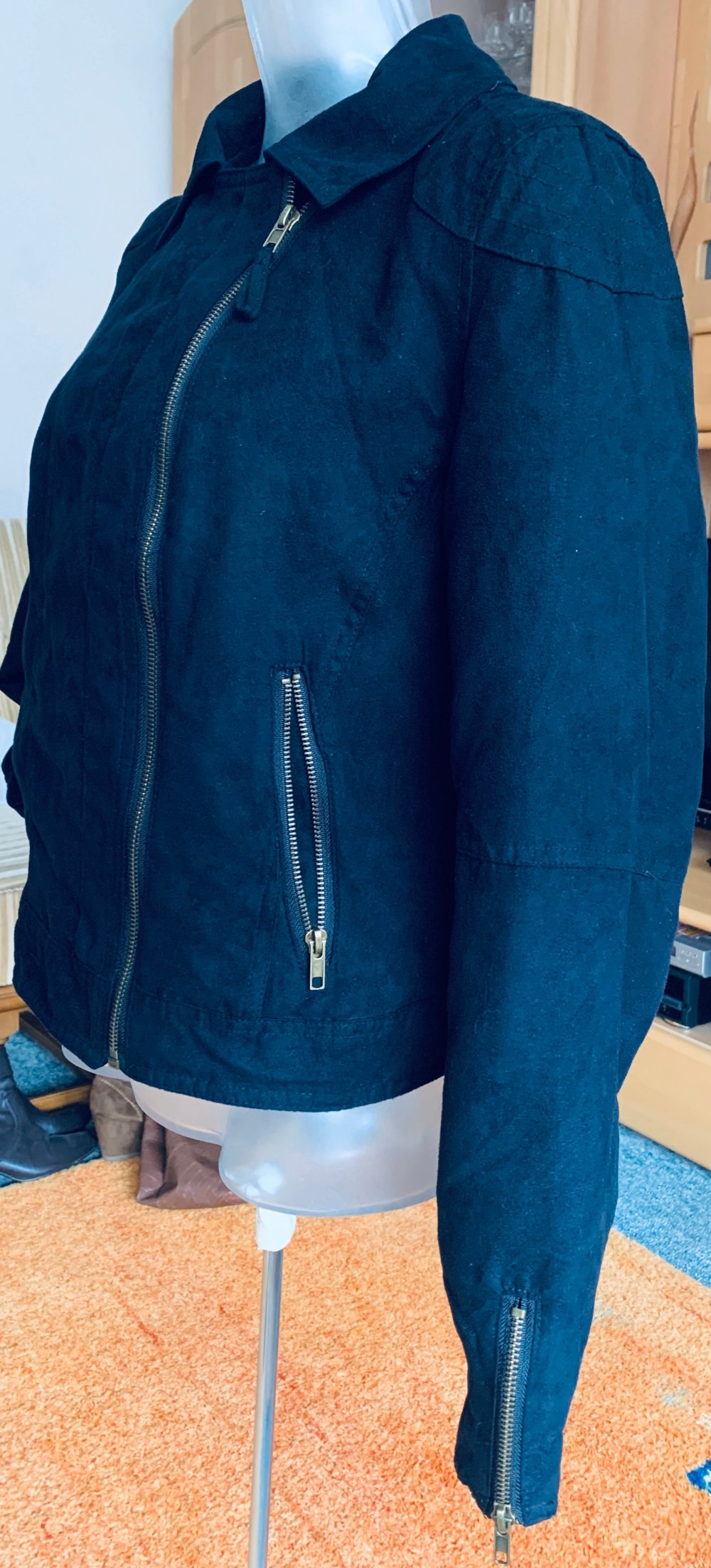 NEU Damen Übergangsjacke / Bikerjacke Gr. 40 in Schwarz von Rainbow