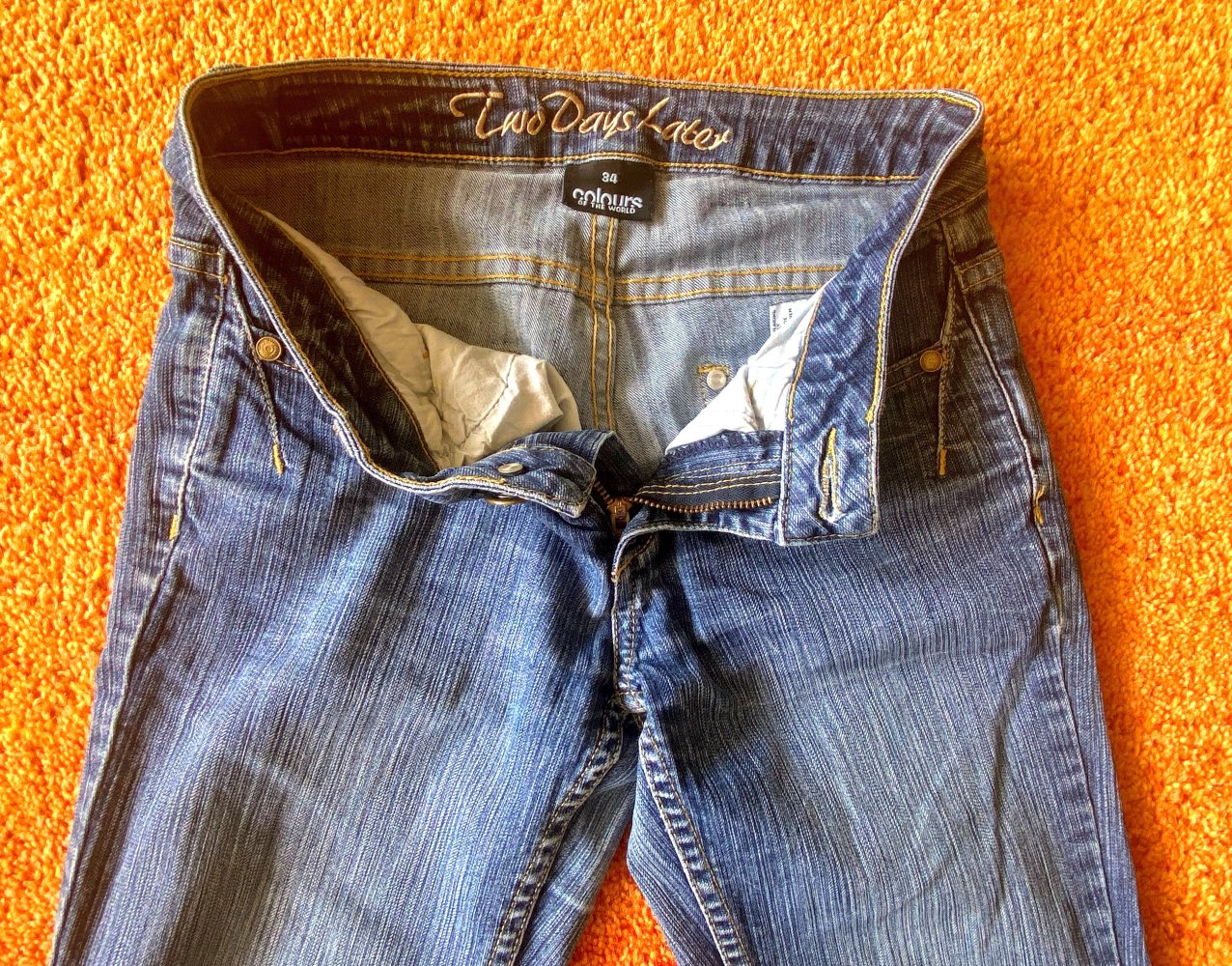 Damen Stretch Jeans Gr.34 Blau Two Days Later (Colours of the World) 