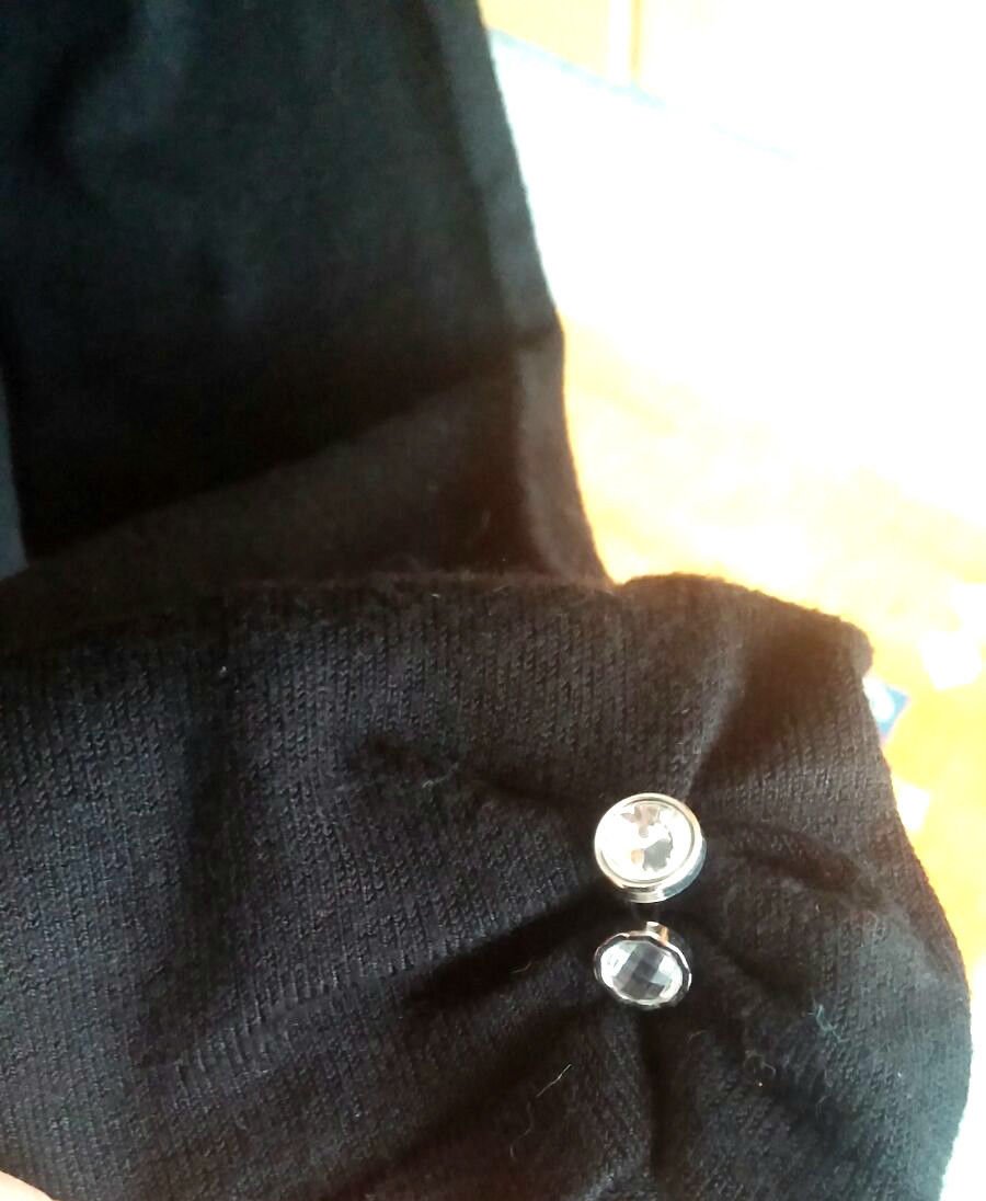 Damen Jacke Strickjacke fein mit Glitzerknöpfen Gr.36 in Schwarz von Orsay 