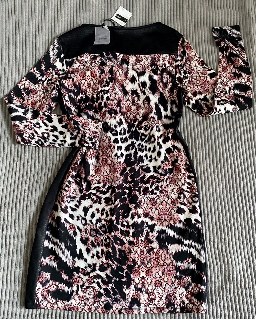 NEU Damen Kleid Etui Animal Gr.S Schwarz/Bunt Tramontana P.89,99€