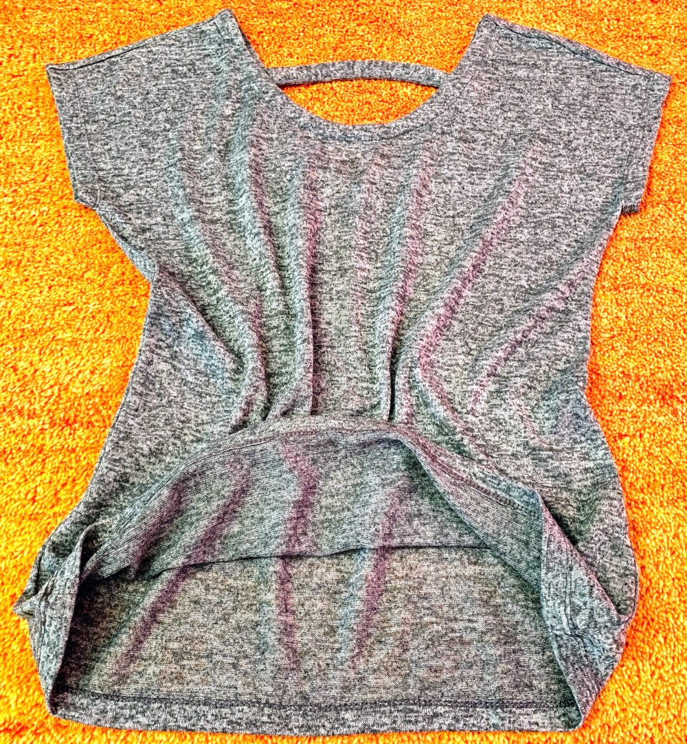 Damen Shirt Feinstrick mit Kimono-Ärmeln Gr.38 Grau meliert Janina NW 