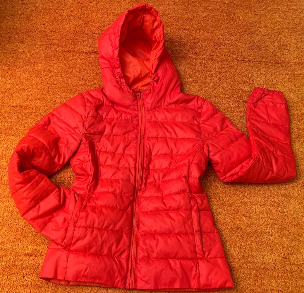Damen Jacke Winter Steppjacke Parka mit Kapuze Gr.S in Rot Only NW 