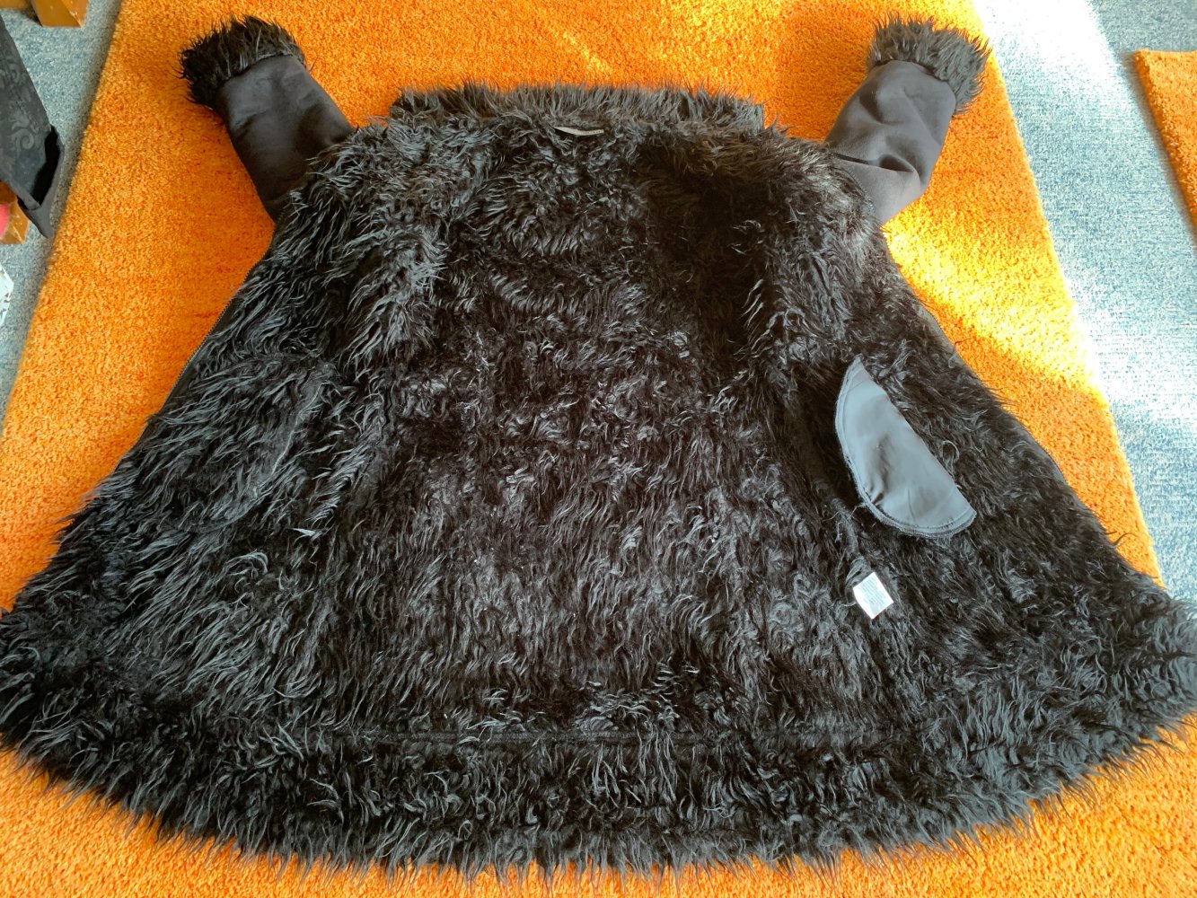 Damen Mantel Kurzmantel mit Teddyfutter Gr.S in Schwarz von Cracker