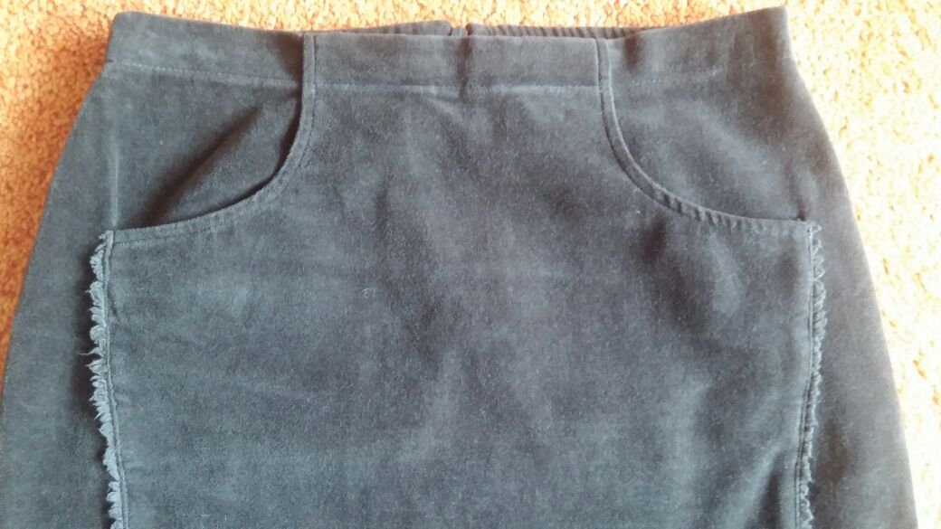 Damen Rock in Veloursoptik elegant klassisch edel Gr.36 in Braun 