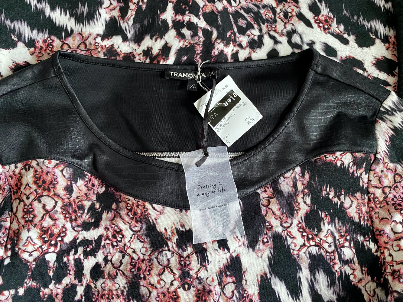 NEU Damen Kleid Etui Animal Gr.S Schwarz/Bunt Tramontana P.89,99€