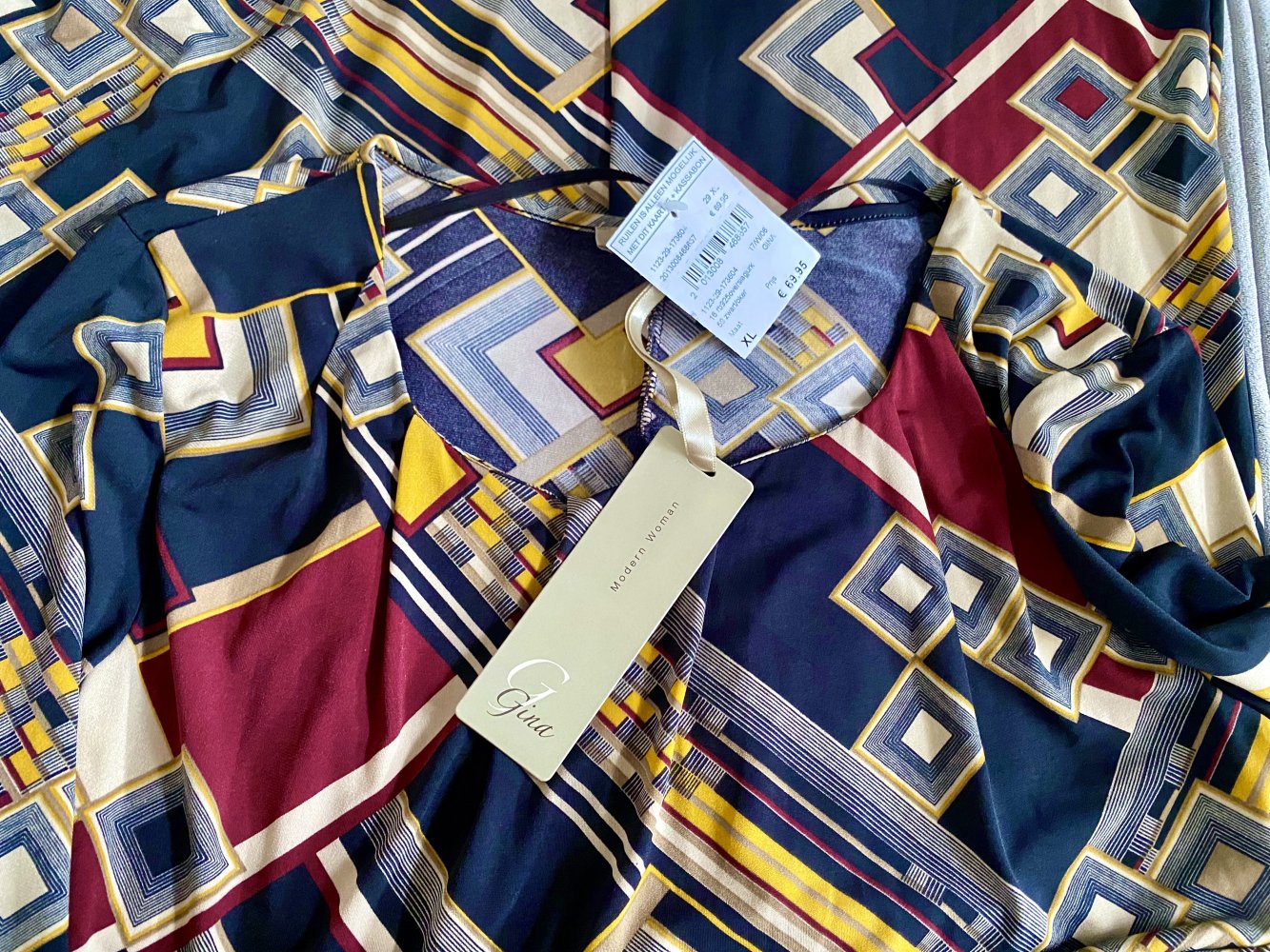 NEU Damen Stretch Kleid festlich Gr.M in Schwarz/Bunt von Gina P.69,95 € 