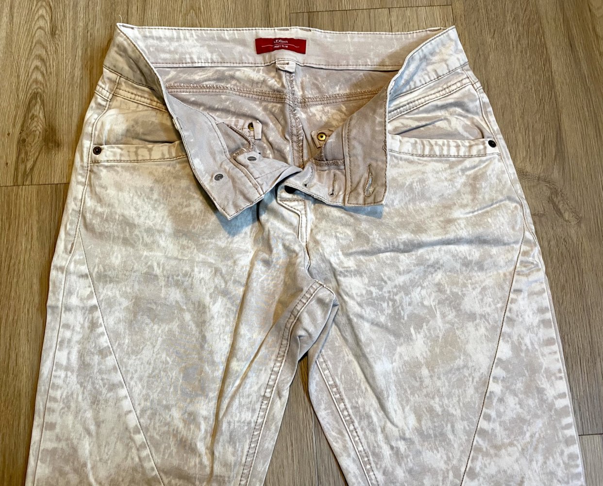 Damen Jeans Sommer Stretch Hose Gr.40 in Beige von s.Oliver 