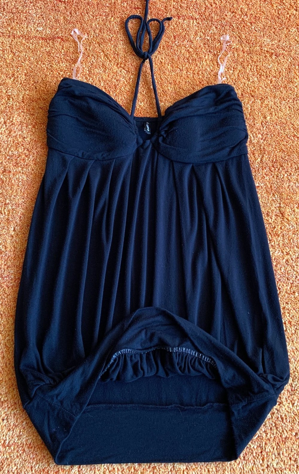 Damen Tunika Shirt Jersey Schulterfrei Gr.36 Schwarz von Amisu