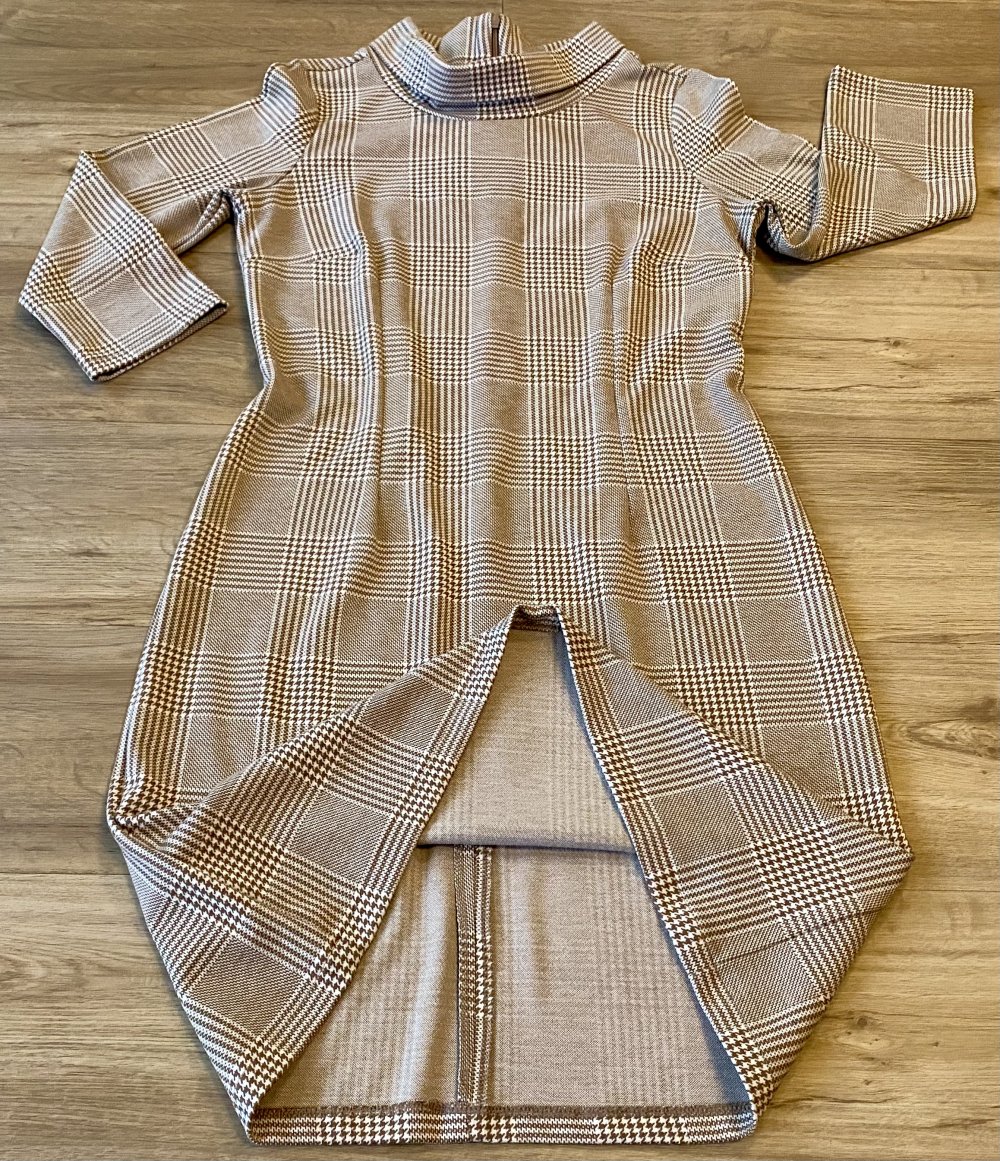 Damen Kleid Etuikleid kariert mit Stehkragen Gr.38 Tom Tailor NW