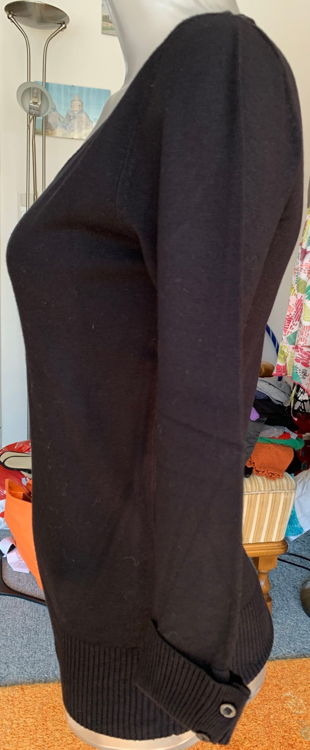 Damen Pullover Shirt Feinstrick Gr.S in Schwarz von Dream Girl NW 