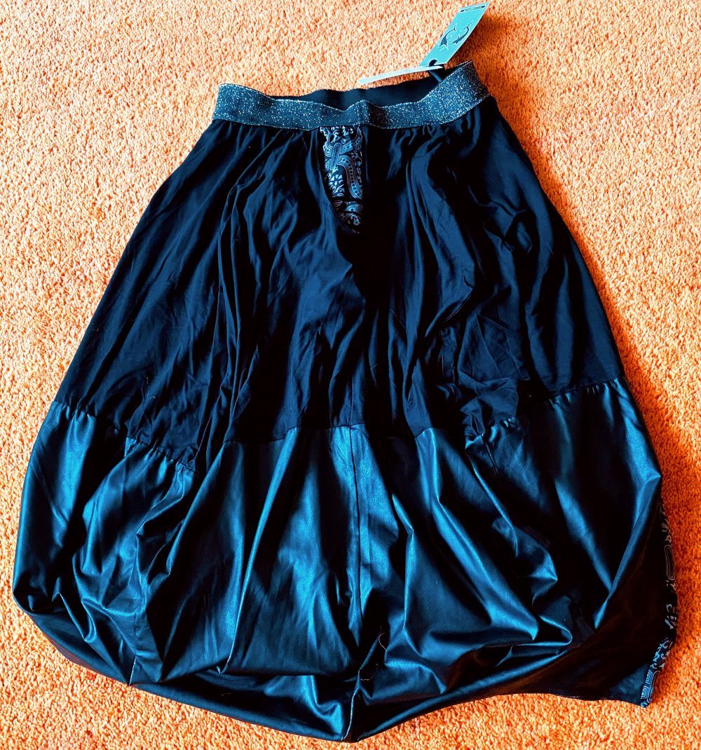 NEU Damen Rock Lagenlook Ballonform Edel Gr.38 Schwarz Lisa Campione 